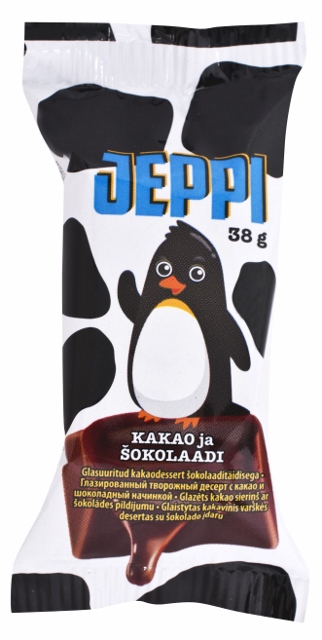 Jeppi Glazēts kakao sieriņš ar šokolādes pildījumu 